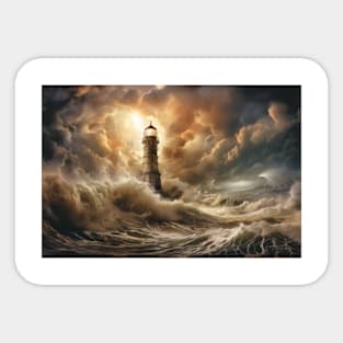Lighthouse Seacoast Serene Landscape Sticker